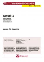 Estudi 3 (J. M. Aparicio)-Repertorio para Saxo (piezas sueltas en pdf)-Partituras Básico