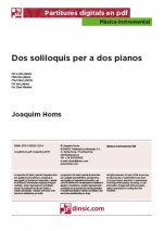 Dos soliloquis per a dos pianos-Música instrumental (peces soltes en pdf)-Partitures Avançat