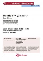 Madrigal V (2a part)-Música coral catalana (piezas sueltas en pdf)-Partituras Intermedio