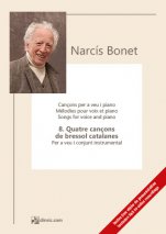 8. Quatre cançons de bressol catalanes (per a veu i conjunt instrumental)-Songs by Narcís Bonet-Musicography