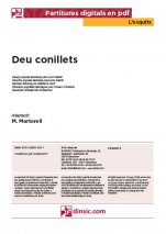Deu conillets-L'Esquitx (separate PDF pieces)-Music Schools and Conservatoires Elementary Level-Scores Elementary