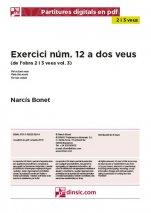 Exercici núm. 12 a dos veus-2-3 veus (separate PDF pieces)-Music Schools and Conservatoires Elementary Level