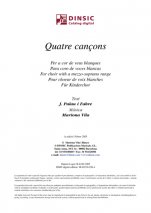 Quatre cançons-Música vocal (publicación en pdf)-Partituras Intermedio