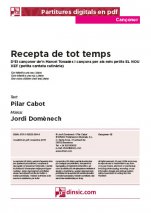 Recepta de tot temps-Cançoner (cançons soltes en pdf)-Escoles de Música i Conservatoris Grau Elemental-Partitures Bàsic