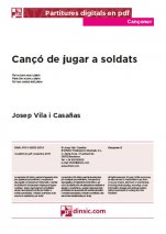 Cançó de jugar a soldats-Cançoner (cançons soltes en pdf)-Escoles de Música i Conservatoris Grau Elemental-Partitures Bàsic