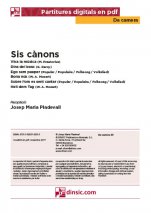 Sis cànons-Da Camera (peces soltes en pdf)-Escoles de Música i Conservatoris Grau Elemental-Partitures Bàsic