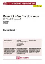 Exercici núm. 1 a dos veus-2-3 veus (separate PDF pieces)-Music Schools and Conservatoires Elementary Level