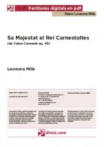 Sa Majestat el Rei Carnestoltes, Carnaval op. 43-Col·lecció Piano Leonora Milà (peces soltes en pdf)-Escoles de Música i Conservatoris Grau Superior-Partitures Avançat