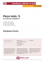 Peça núm. 5-Da Camera (piezas sueltas en pdf)-Partituras Básico