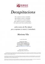 Decapitacions-Música vocal (digital PDF copy)-Scores Intermediate