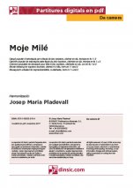 Moje Milé-Da Camera (peces soltes en pdf)-Escoles de Música i Conservatoris Grau Elemental-Partitures Bàsic