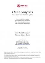 Dues cançons per a cor de veus blanques i piano-Música vocal (publicació en pdf)-Partitures Bàsic