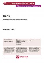 Kaos-Music for Cobla Instruments (digital PDF copy)-Scores Advanced