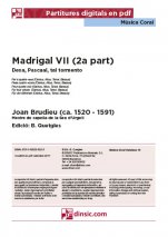 Madrigal VII (2a part)-Música coral catalana (piezas sueltas en pdf)-Partituras Intermedio