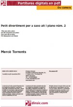 Petit divertiment per a saxo alt i piano núm. 2-Da Camera (piezas sueltas en pdf)-Partituras Básico