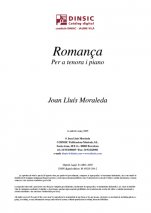 Romança per a tenora i piano-Música per a instruments de cobla (publicació en pdf)-Música Tradicional Catalunya