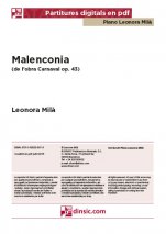 Malenconia, Carnaval op. 43-Col·lecció Piano Leonora Milà (piezas sueltas en pdf)-Escuelas de Música i Conservatorios Grado Superior-Partituras Avanzado