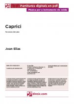 Caprici-Music for Cobla Instruments (digital PDF copy)-Scores Advanced-Traditional Music Catalonia