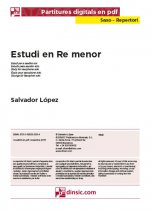 Estudi en Re menor-Saxo Repertoire (separate PDF pieces)-Scores Elementary