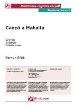 Cançó a Mahalta-Quaderns de cançó (peces soltes en pdf)-Escoles de Música i Conservatoris Grau Superior-Partitures Avançat