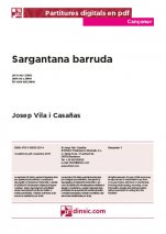 Sargantana barruda-Cançoner (cançons soltes en pdf)-Escoles de Música i Conservatoris Grau Elemental-Partitures Bàsic