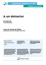 A un detractor-Quaderns de cançó (peces soltes en pdf)-Escoles de Música i Conservatoris Grau Superior-Partitures Avançat