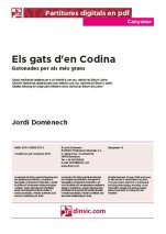 Els gats d'en Codina-Cançoner (cançons soltes en pdf)-Escoles de Música i Conservatoris Grau Elemental-Partitures Bàsic