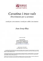 Cavatina i Tras-Vals-Music for Cobla Instruments (digital PDF copy)-Traditional Music Catalonia